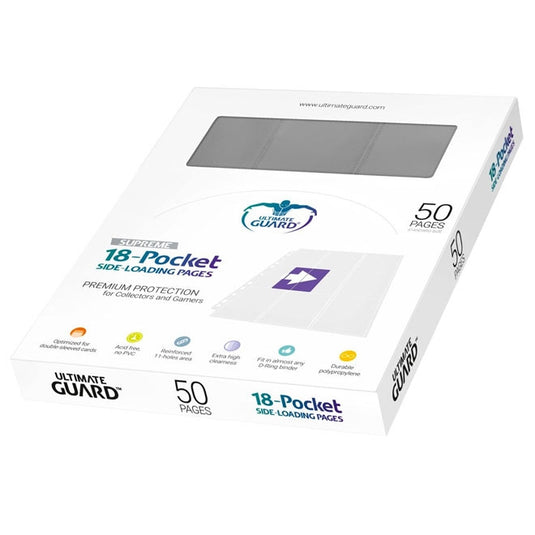 Ultimate Guard - 18-Pocket Pages - Side-Loading Grey (50 pages)