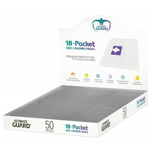 Ultimate Guard - 18-Pocket Pages - Side-Loading Grey (50 pages)