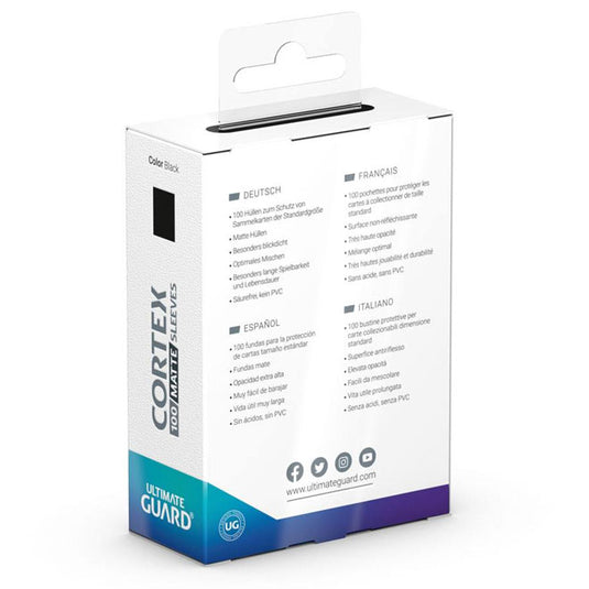 Ultimate Guard - Cortex Sleeves Standard Size - Matte Black (100 Sleeves)