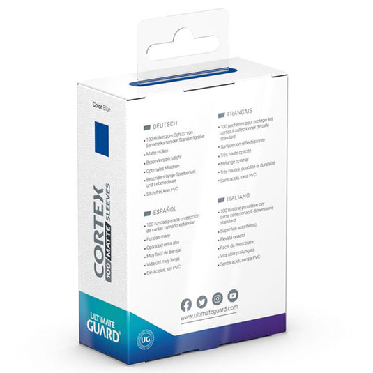 Ultimate Guard - Cortex Sleeves Standard Size - Matte Blue (100 Sleeves)