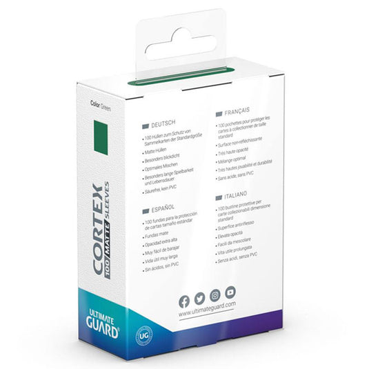 Ultimate Guard - Cortex Sleeves Standard Size - Matte Green (100 Sleeves)