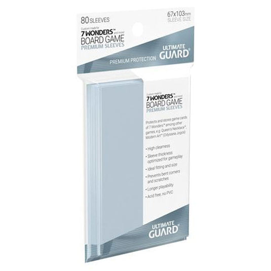 Ultimate Guard - Premium Soft Sleeves - Board Game Cards 7 Wonders (80)