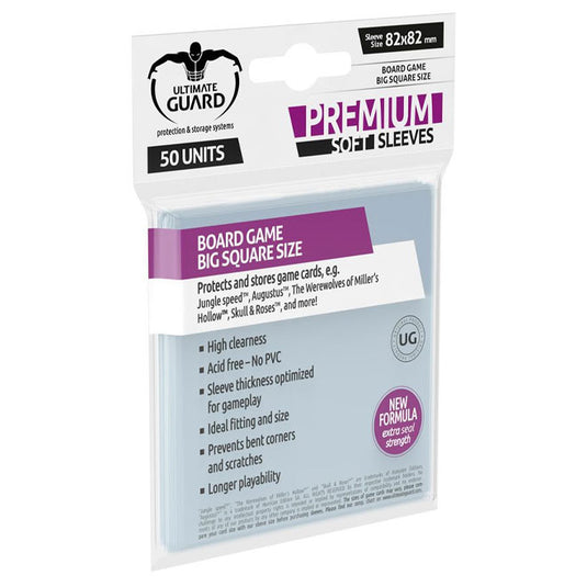 Ultimate Guard Premium Soft Sleeves for Board Game Cards Big Square (50)