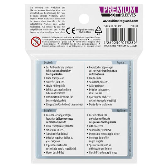 Ultimate Guard - Premium Soft Sleeves - for Board Game Cards Square (50)