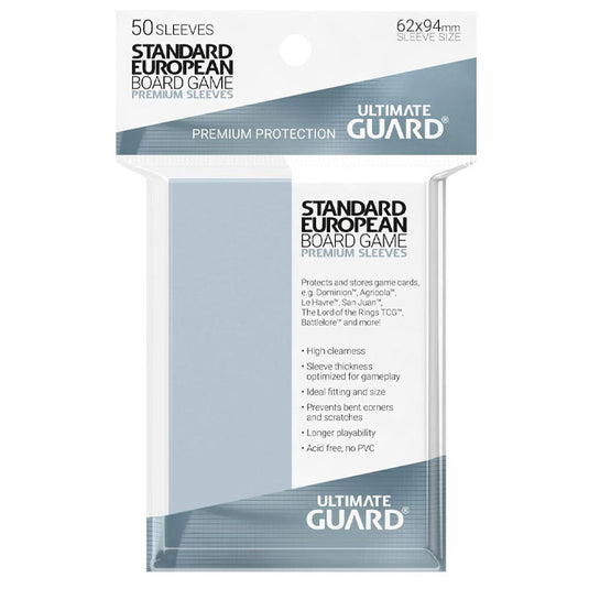 Ultimate Guard - Premium Soft Sleeves - for Board Game Cards Standard European (50)