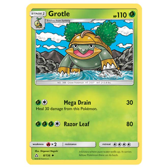 Pokemon - Sun & Moon - Ultra Prism - Grotle - 8/156