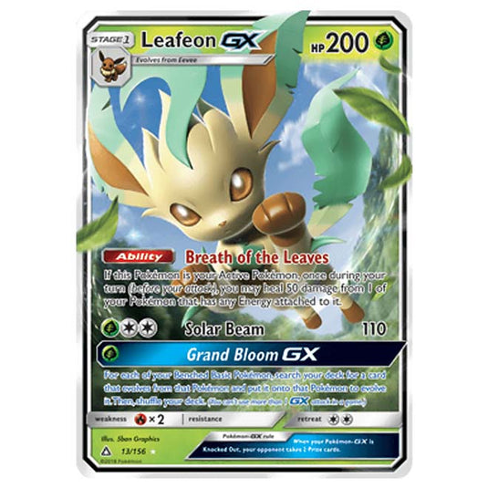 Pokemon - Sun & Moon - Ultra Prism - Leafeon-GX - 13/156