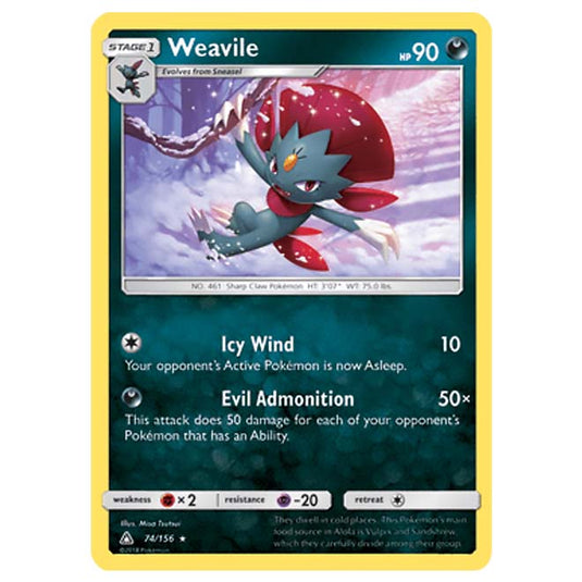 Pokemon - Sun & Moon - Ultra Prism - Weavile - 74/156