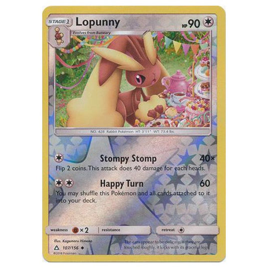 Pokemon - Sun & Moon - Ultra Prism - (Reverse Holo) - Lopunny - 107/156