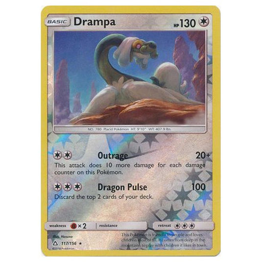 Pokemon - Sun & Moon - Ultra Prism - (Reverse Holo) - Drampa - 117/156