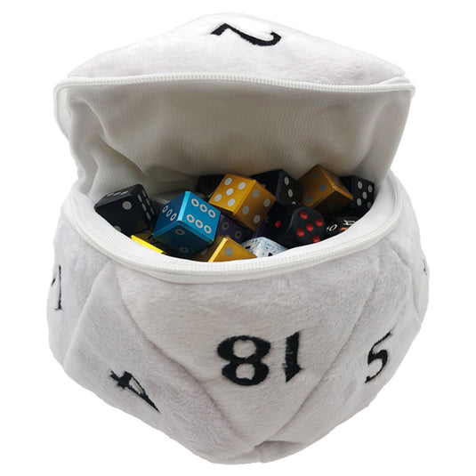 Ultra Pro - D20 Plush Dice Bag - White