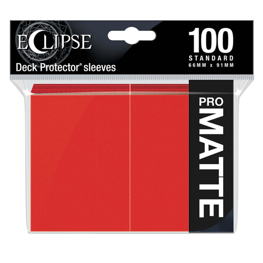 Ultra Pro - Eclipse Matte Standard Sleeves - Apple Red (100 Sleeves)