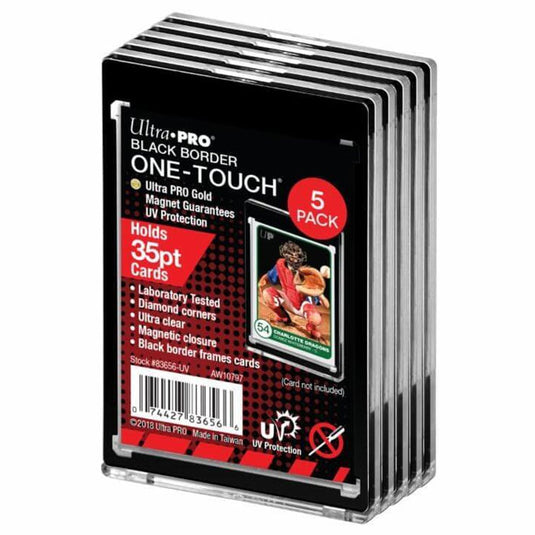 Ultra Pro - 35PT Black Border UV One-Touch Magnetic Holder - 5 Pack