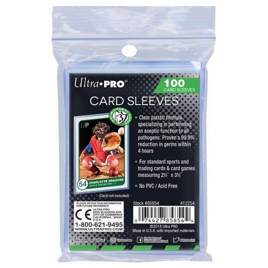 Ultra Pro - Standard Size - Antimicrobial Card Sleeves - (100 Sleeves)