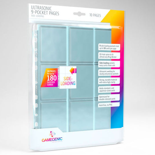 Gamegenic - Ultrasonic 9-Pocket Pages Sideloading 10 pcs pack