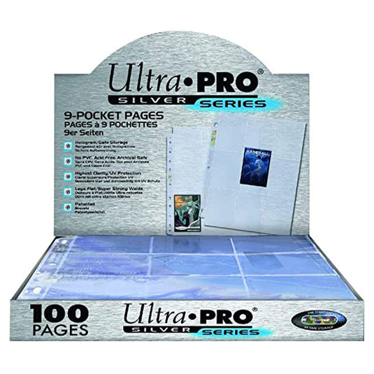Ultra Pro - Silver 9-Pocket Pages (11 Hole) - Display (100 Pages)