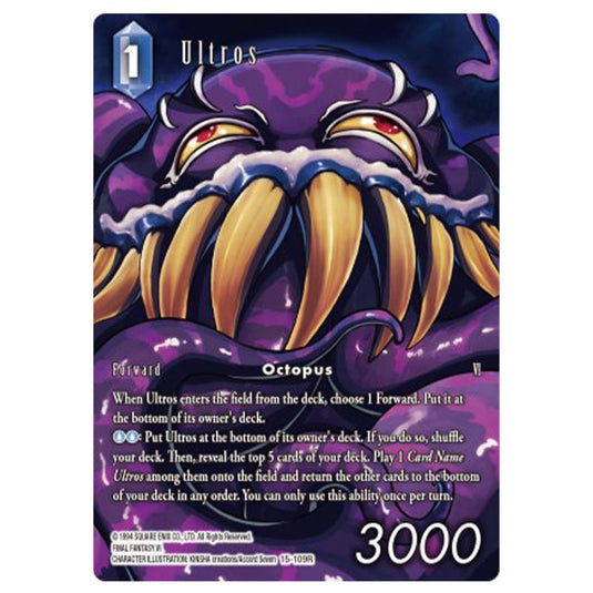 Final Fantasy - Opus 15 - Crystal Dominion - Ultros - Full Art Foil - (15-109R)
