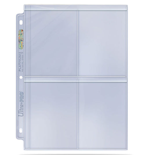 Ultra Pro - Secure 4-Pocket Platinum Page for Toploaders - Display (100 Pages)