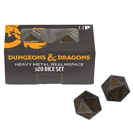 Ultra Pro - Heavy Metal - D20 Dice Set for Dungeons & Dragons - Realmspace