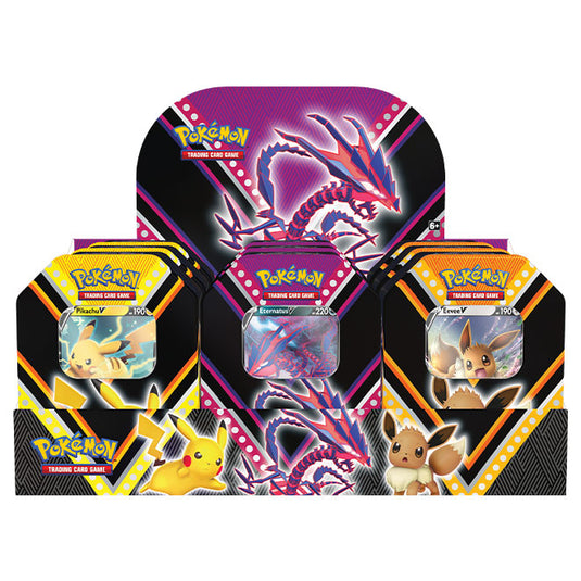 Pokemon - V Power Tin Set - Pikachu, Eevee & Eternatus