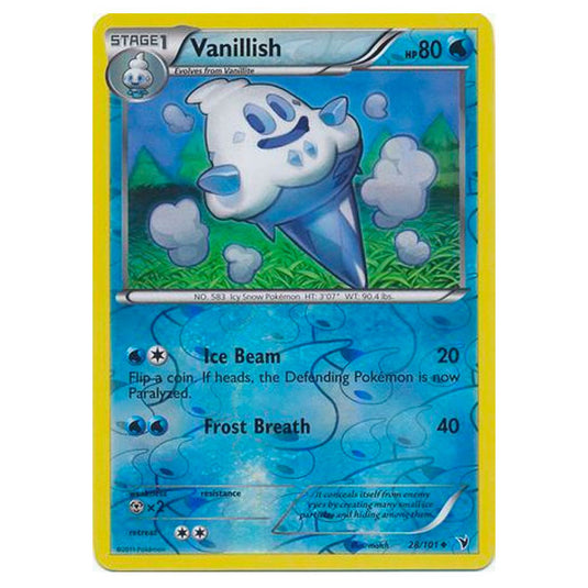 Pokemon - Black & White - Noble Victories - (Reverse Holo) - Vanillish 28/101