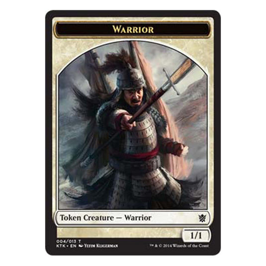 Magic the Gathering - Khans Of Tarkir - Token Creature - Warrior - 4/13