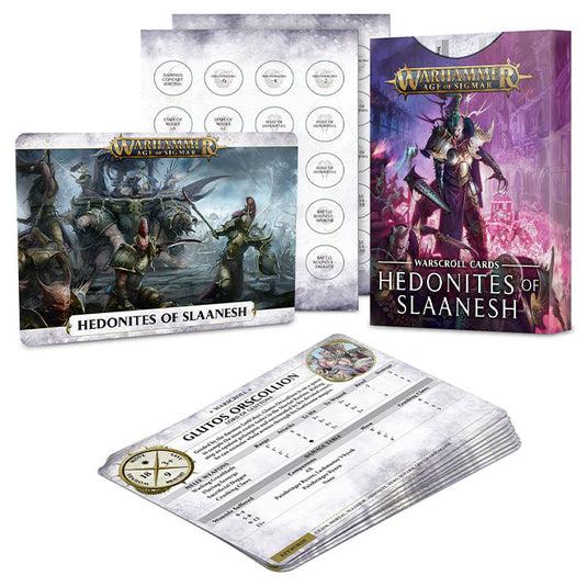 Warhammer Age of Sigmar - Hedonites of Slaanesh - Warscroll Cards