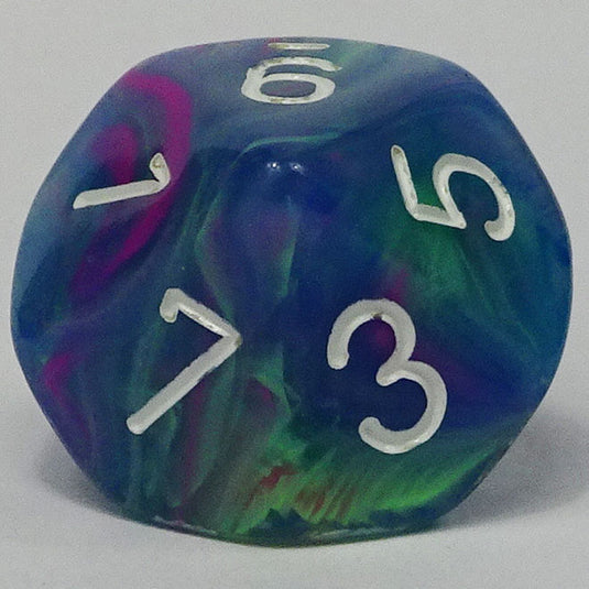 Chessex - Signature 16mm D10 - Festive - Waterlily with White