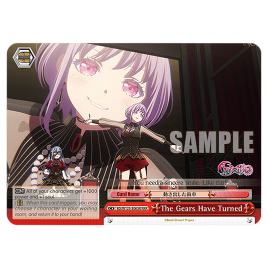 The Gears Have Turned BD/W125-E065R card from the Weiss Schwarz set MyGO!!!!! × Ave Mujica