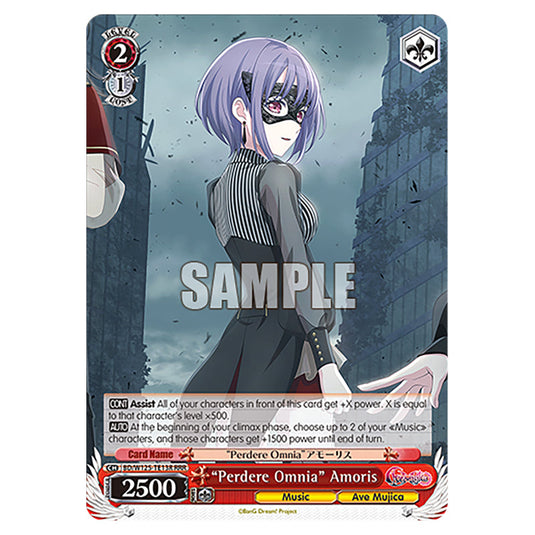 "Perdere Omnia" Amoris BD/W125-TE13R card from the Weiss Schwarz set MyGO!!!!! × Ave Mujica
