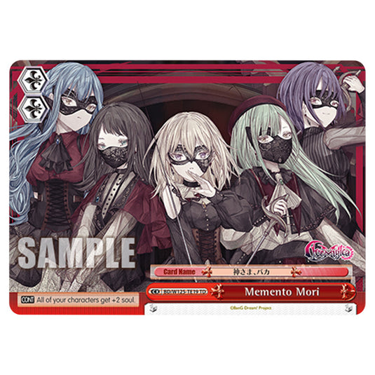 Memento Mori BD/W125-TE19 card from the Weiss Schwarz set MyGO!!!!! × Ave Mujica