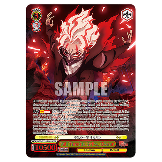 Character DDD/S118-E003SP card from the Weiss Schwarz set Dandadan