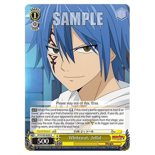 Whiteout, Jellal FT/S120-E020 card from the Weiss Schwarz set Fairy Tail 100 Years Quest