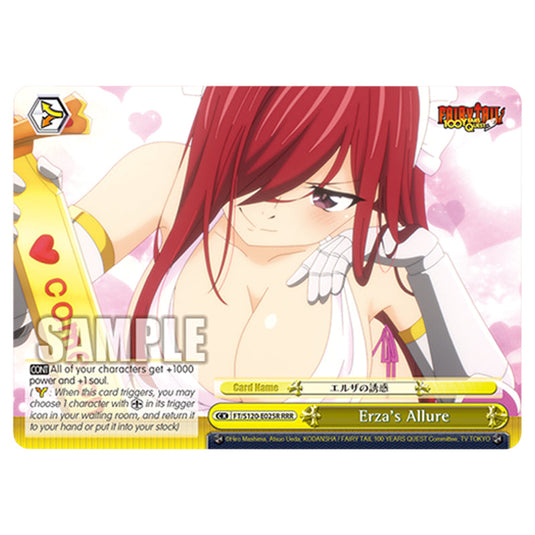 Erza's Allure FT/S120-E025R card from the Weiss Schwarz set Fairy Tail 100 Years Quest
