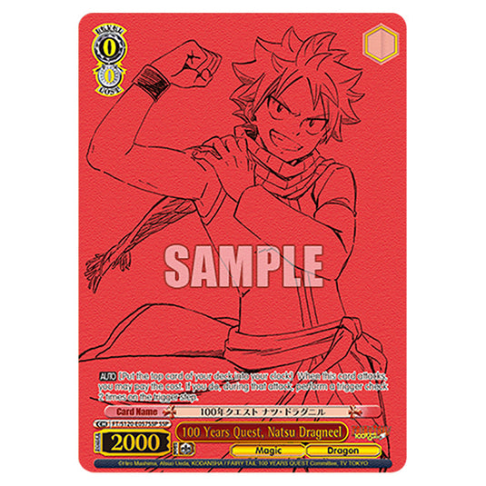 100 Years Quest, Natsu Dragneel FT/S120-E057SSP card from the Weiss Schwarz set Fairy Tail 100 Years Quest