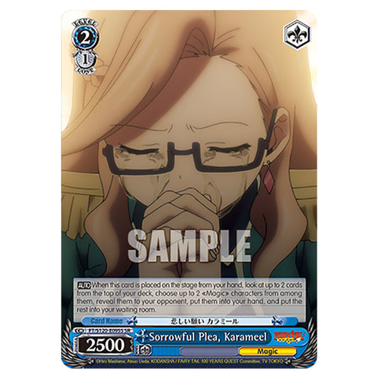 Sorrowful Plea, Karameel FT/S120-E095S card from the Weiss Schwarz set Fairy Tail 100 Years Quest