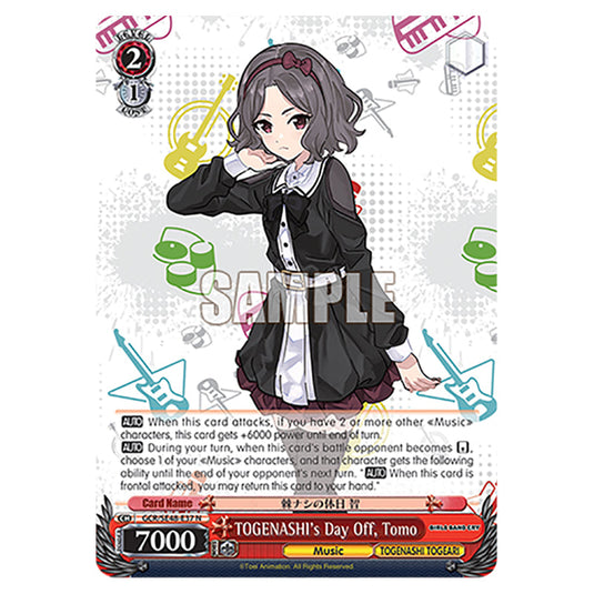 Character GCR/SE48-E37 card from the Weiss Schwarz set Girls Band Cry