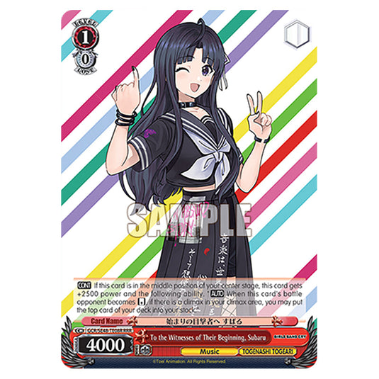 Character GCR/SE48-TE08R card from the Weiss Schwarz set Girls Band Cry