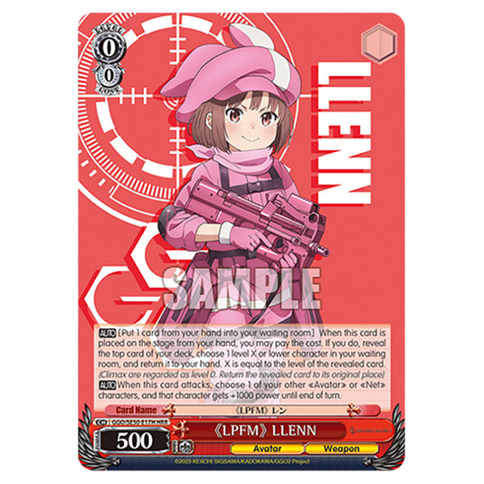 《LPFM》 LLENN GGO/SE50-E17H card from the Weiss Schwarz set SAO Alternative - Gun Gale Online - 2