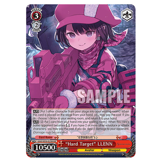 “Hard Target” LLENN GGO/SE50-E25H card from the Weiss Schwarz set SAO Alternative - Gun Gale Online - 2