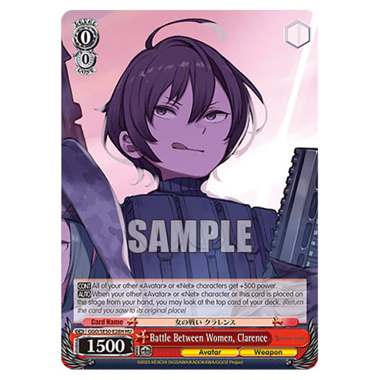 Battle Between Women, Clarence GGO/SE50-E28H card from the Weiss Schwarz set SAO Alternative - Gun Gale Online - 2