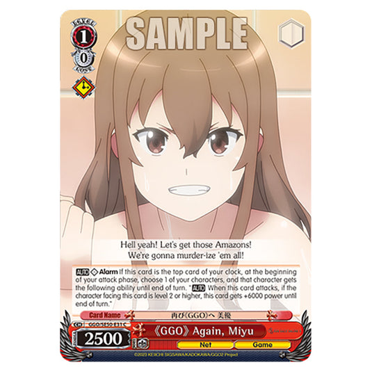 《GGO》 Again, Miyu GGO/SE50-E31 card from the Weiss Schwarz set SAO Alternative - Gun Gale Online - 2