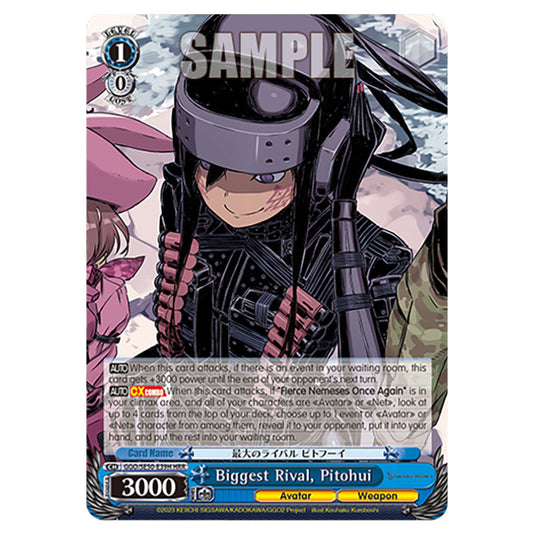 Biggest Rival, Pitohui GGO/SE50-E39H card from the Weiss Schwarz set SAO Alternative - Gun Gale Online - 2