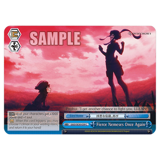 Fierce Nemeses Once Again GGO/SE50-E59 card from the Weiss Schwarz set SAO Alternative - Gun Gale Online - 2