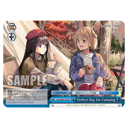 Perfect Day for Camping Climax card from the Weiss Schwarz set Lycoris Recoil - Premium Booster LRC/WE47-E53