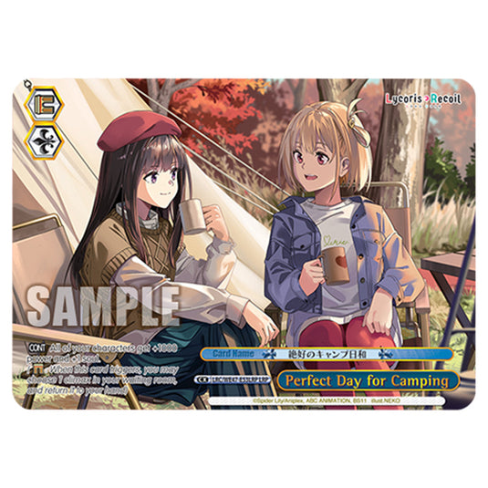 Perfect Day for Camping Climax card from the Weiss Schwarz set Lycoris Recoil - Premium Booster LRC/WE47-E53LRP