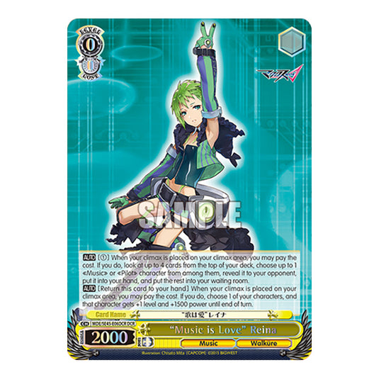 Character MDE/SE45-E06DCR card from the Weiss Schwarz set MACROSS Delta
