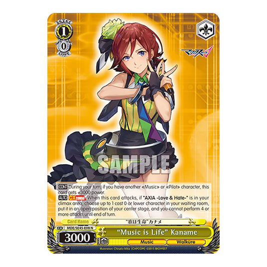 Character MDE/SE45-E08 card from the Weiss Schwarz set MACROSS Delta