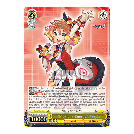 Character MDE/SE45-E19DCR card from the Weiss Schwarz set MACROSS Delta