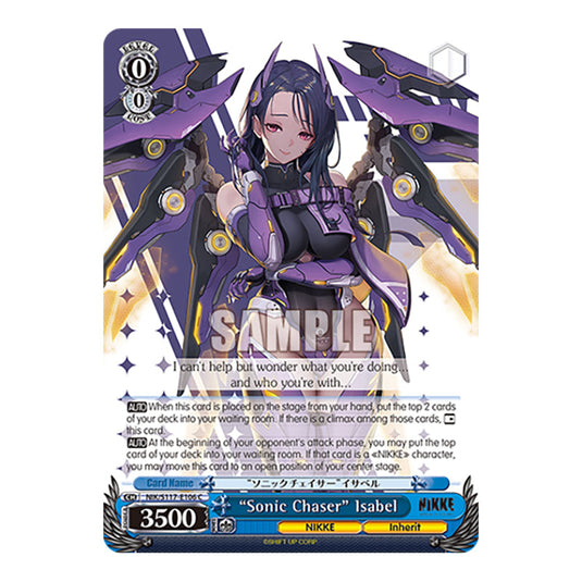 Character NIK/S117-E106 card from the Weiss Schwarz set GODDESS OF VICTORY: NIKKE